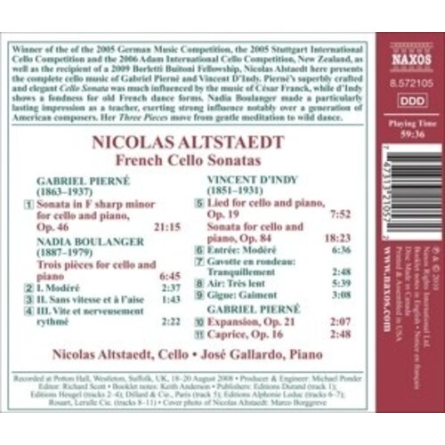 Naxos Altstaedt: French Cello Sonatas