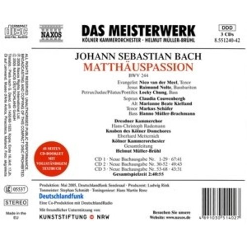 Naxos Bach: Matthauspassion