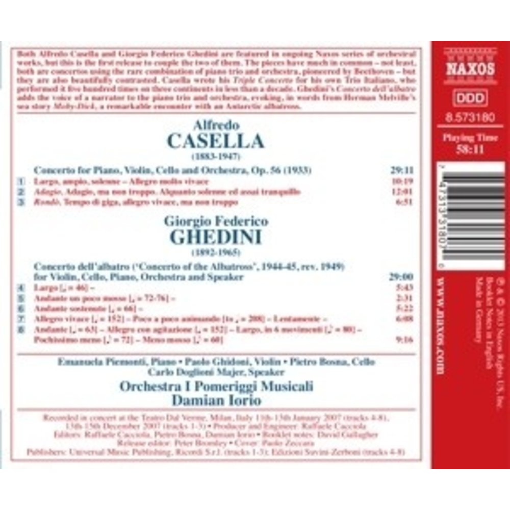Naxos Casella/Ghedini: Concertos