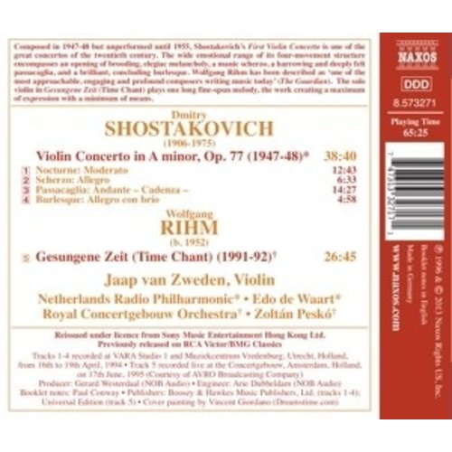 Naxos Shostakovich/Rihm: Violin Music