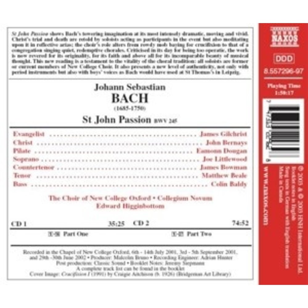 Naxos Bach J.s: St John Passion