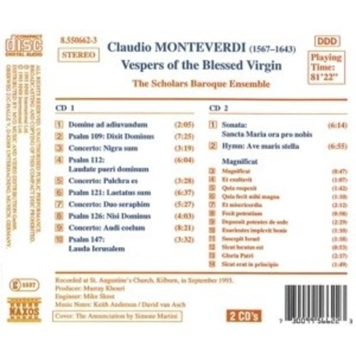 Naxos Monteverdi: Vespers Of ...