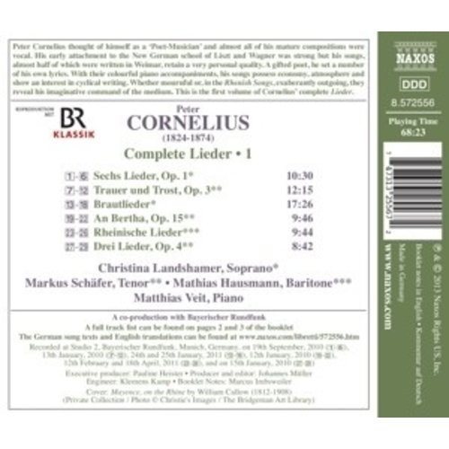 Naxos Cornelius: Complete Lieder 1