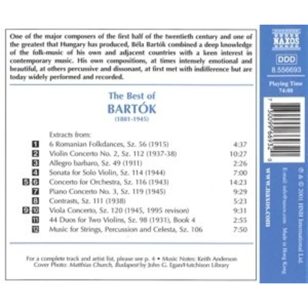 Naxos The Best Of Bartok