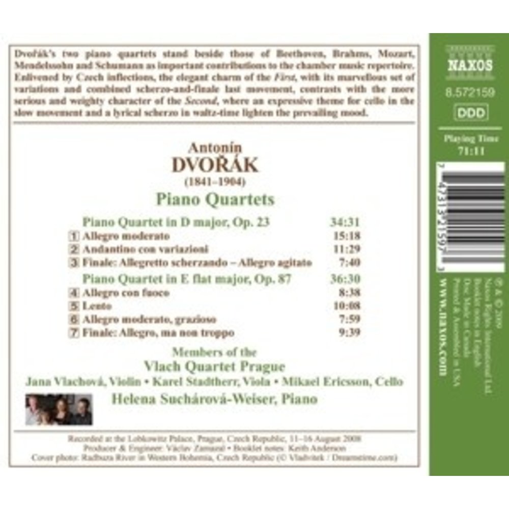 Naxos Dvorak: Piano Quartets