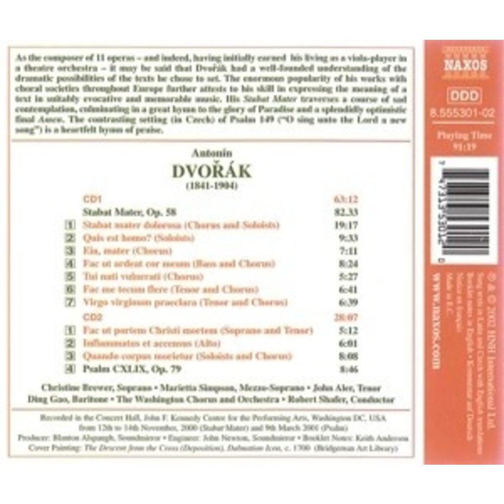 Naxos Dvorak: Stabat Mater