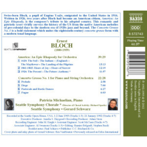 Naxos Bloch: America/Concerto Grosso