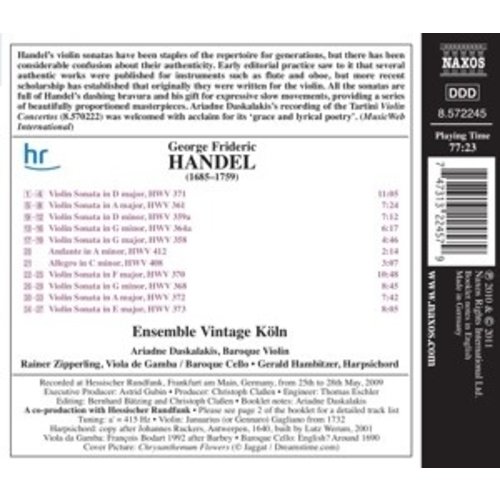 Naxos Handel: Compl. Violin Sonatas