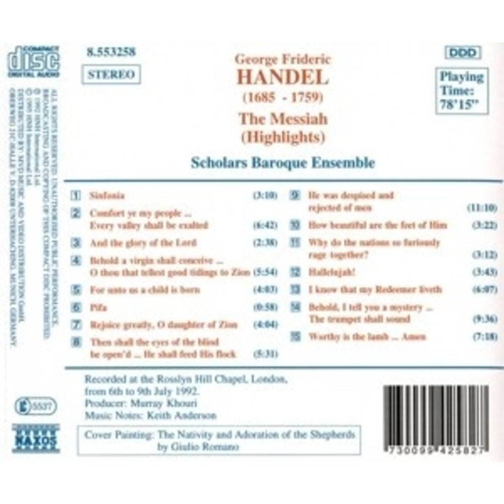 Naxos Haendel: Messiah (Highlights)