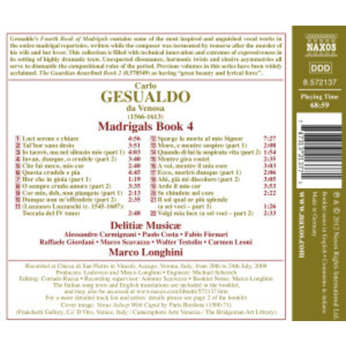 Naxos Gesualdo: Madrigals Book 4