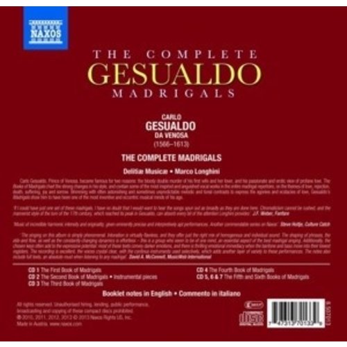 Naxos Gesualdo: Compl.madrigals