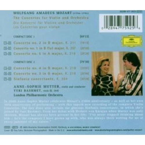 Deutsche Grammophon Mozart: The Violin Concertos; Sinfonia Concertante