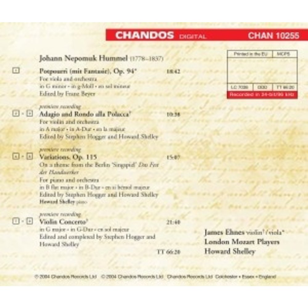 CHANDOS Adagio And Rondo Alla Polka