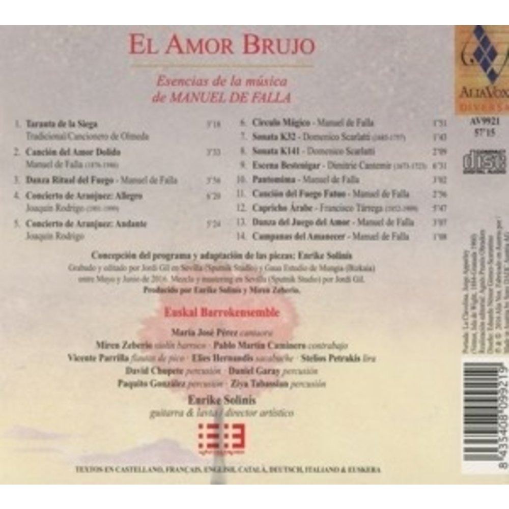 Alia Vox De Falla: El Amor Brujo