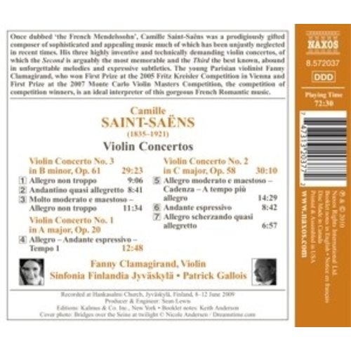 Naxos Saint-Saens: Violin Concertos