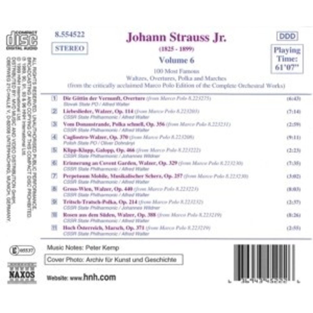 Naxos Strauss:100 M.famous Works V.6