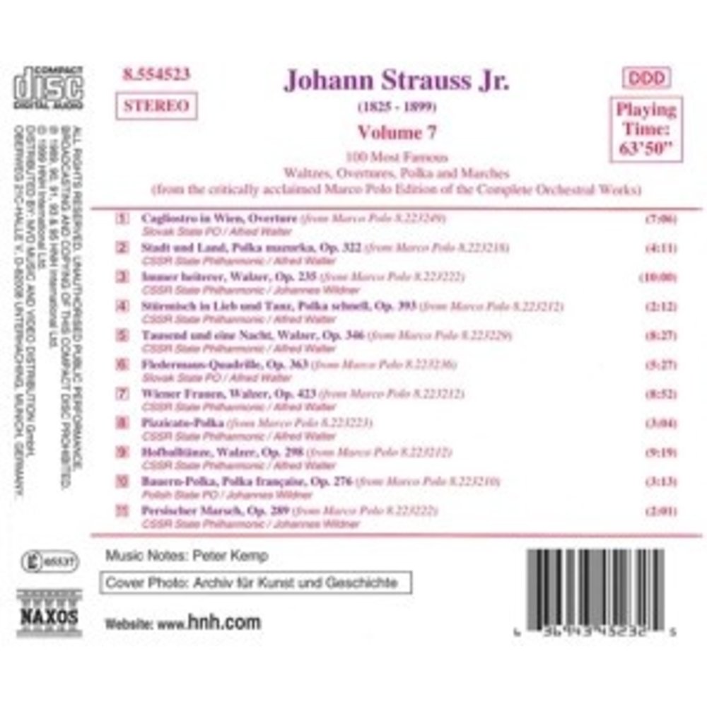 Naxos Strauss:100 M.famous Works V.7