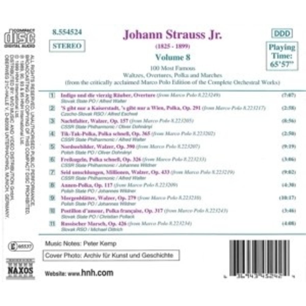 Naxos Strauss:100 M.famous Works V.8