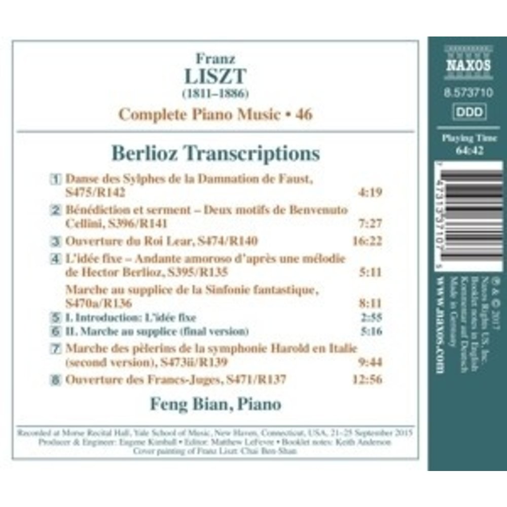 Naxos Complete Piano Music, Vol. 46 Berlioz Transcriptio
