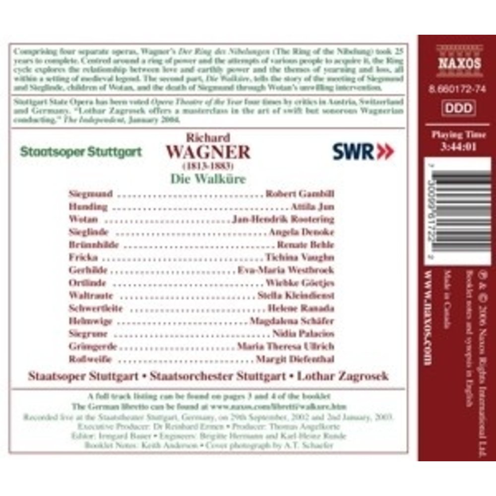 Naxos Wagner, R.: Walkure (Die)