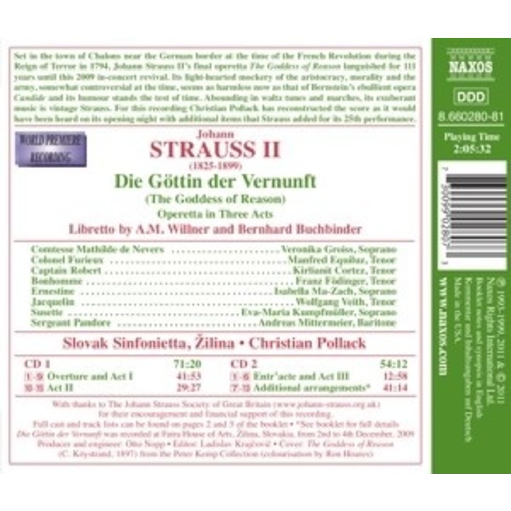 Naxos Strauss: Die Gottin Der Vernunft