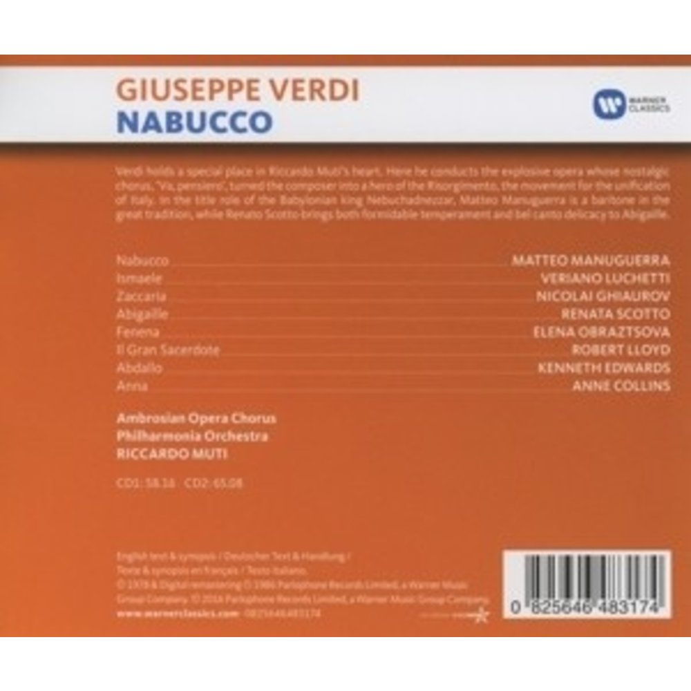 Erato/Warner Classics Verdi: Nabucco
