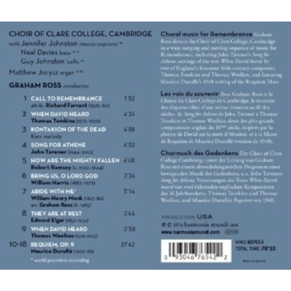 Harmonia Mundi Remembrance