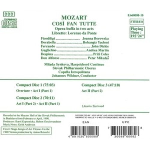 Naxos Mozart: Cosi Fan Tutte