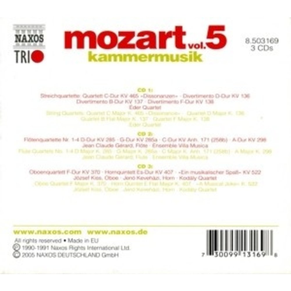 Naxos Mozart: Kammermusik