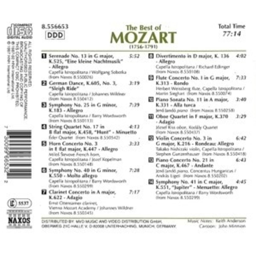 Naxos The Best Of Mozart