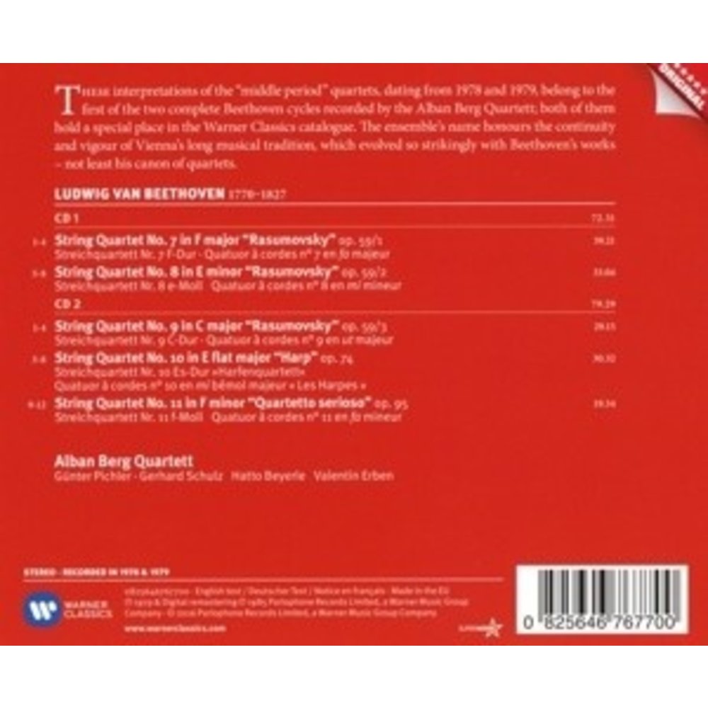 Erato/Warner Classics String Quartets 7, 11