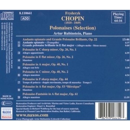 Rubinstein -Chopin: Polonaises