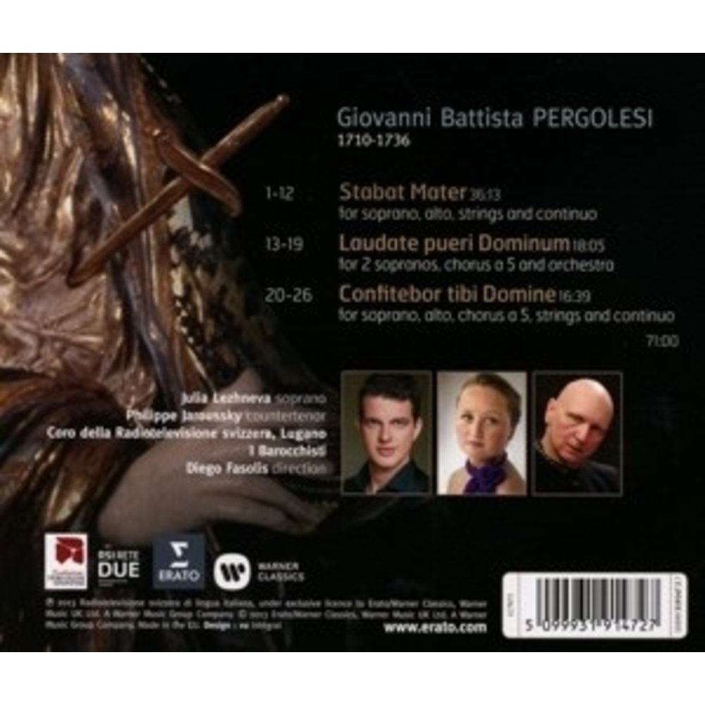 Erato/Warner Classics Perg:stabat Mater/Laudate Puer
