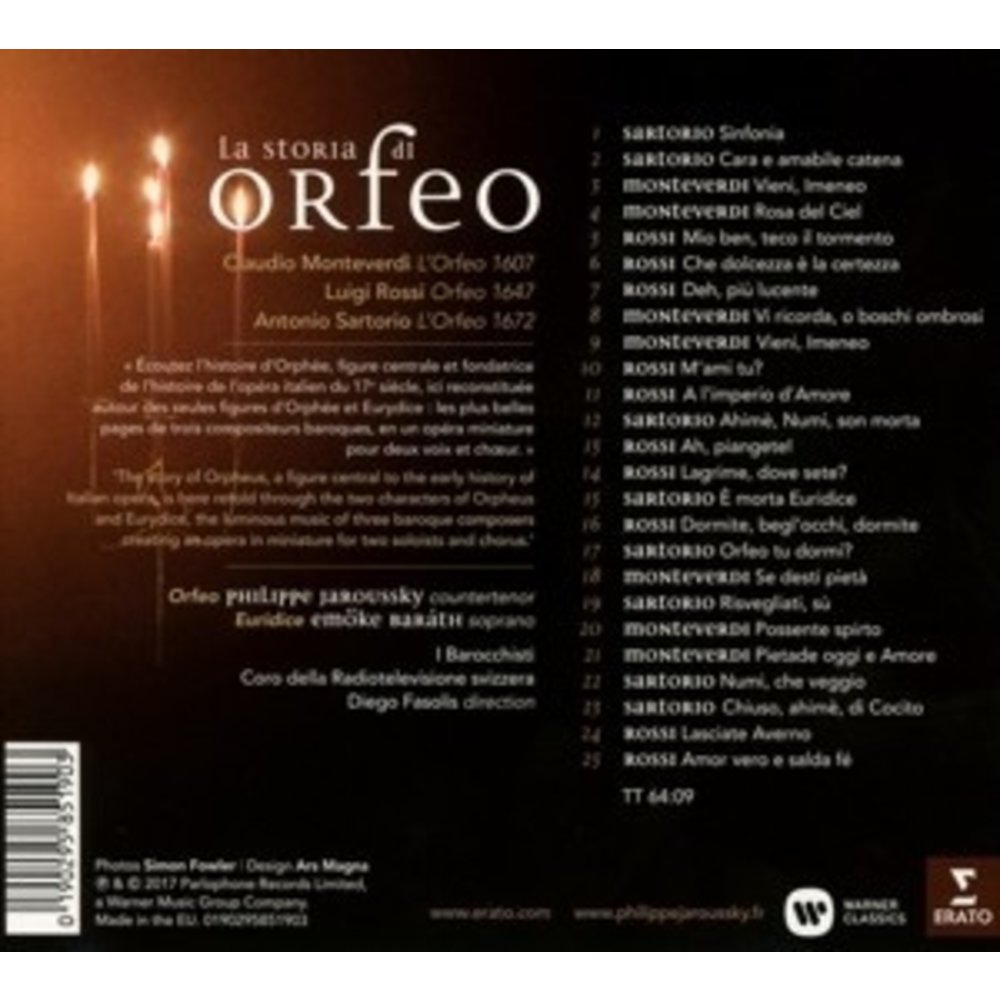 Erato/Warner Classics La Storia Di Orfeo