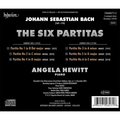 Hyperion The Six Partitas (2018 Recording)