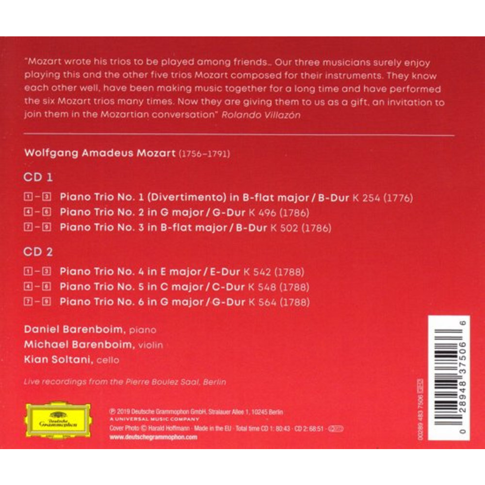 Deutsche Grammophon Complete Mozart Trios