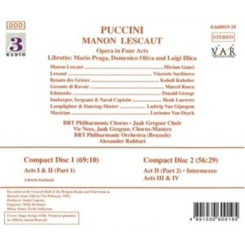 Naxos Puccini: Manon Lescaut