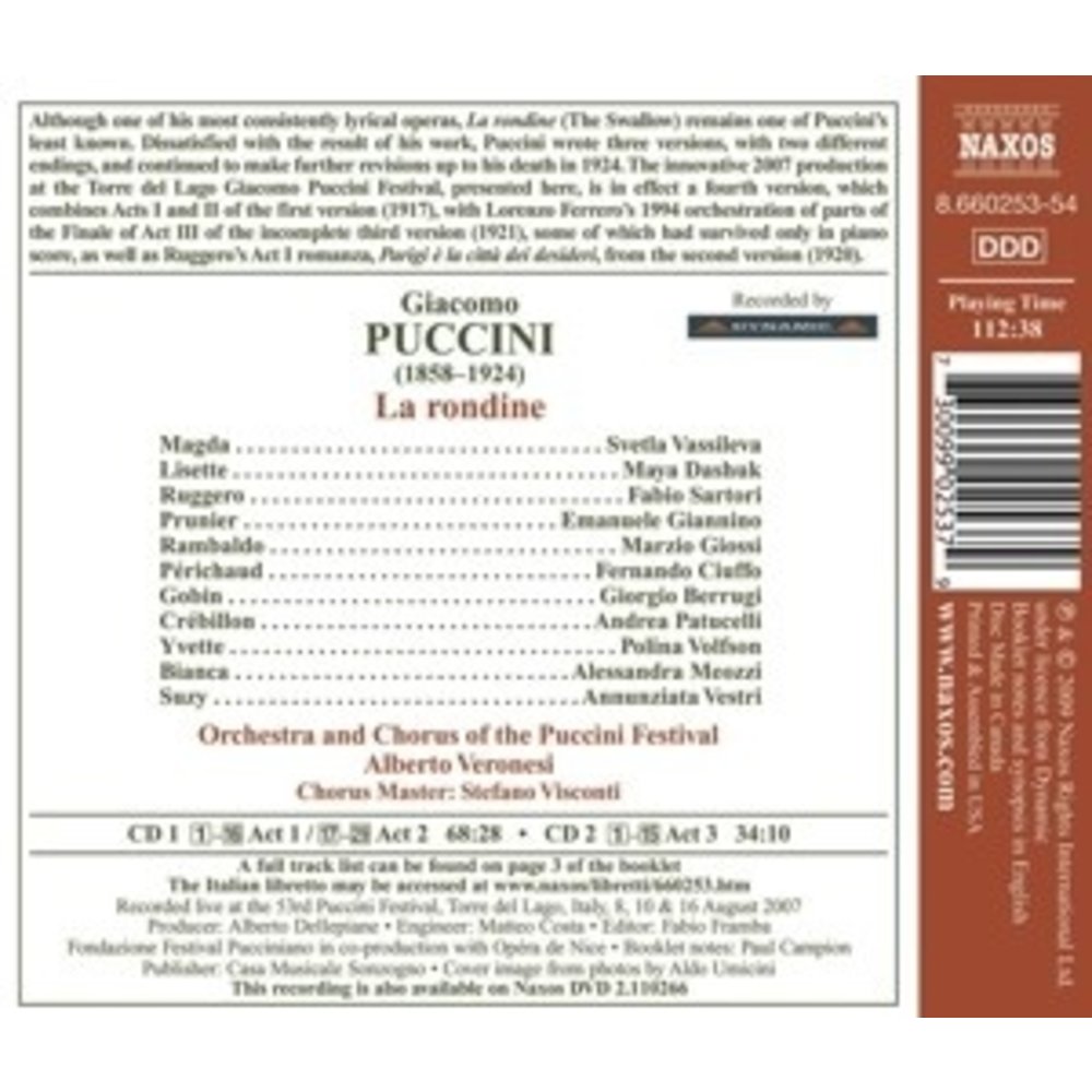 Naxos Puccini: La Rondine