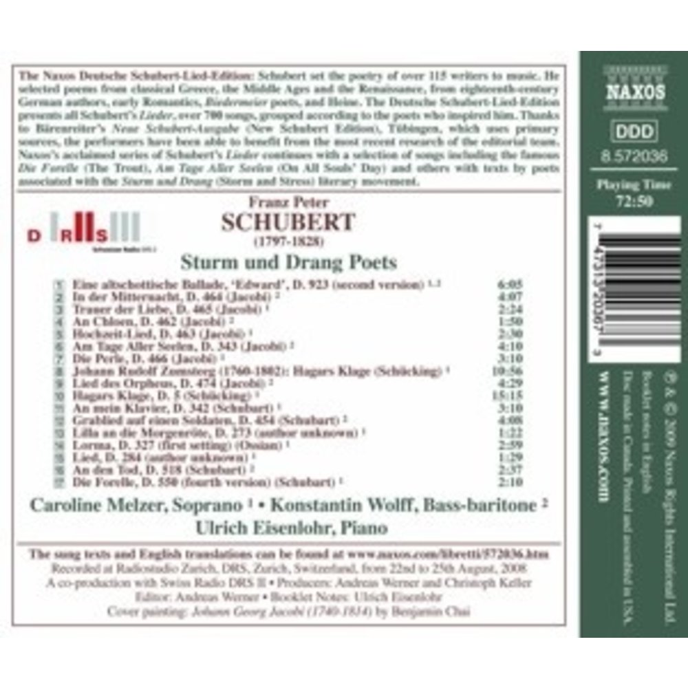 Naxos Schubert: Sturm+Drang Poets