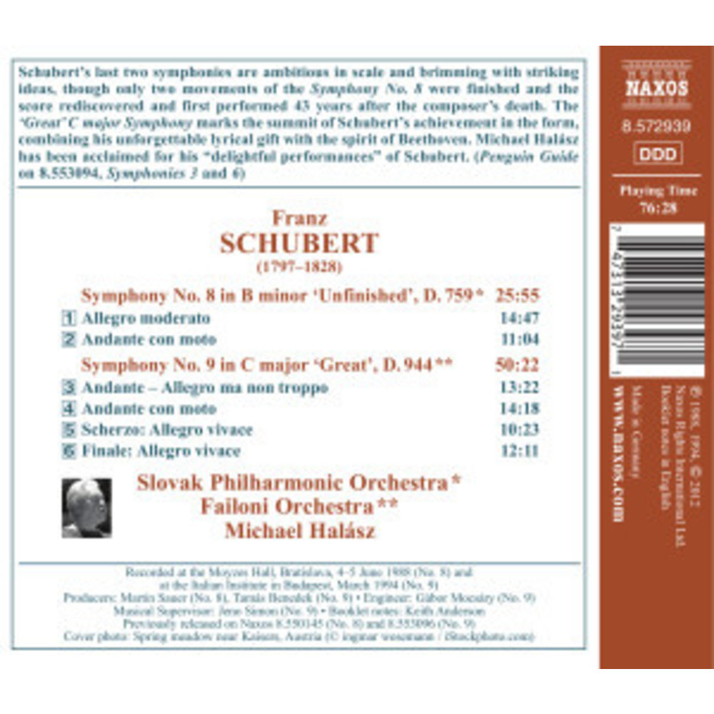 Naxos Schubert: Symphonies 8+9