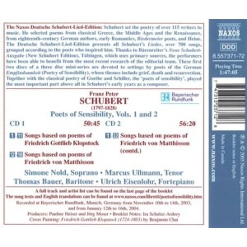 Naxos Schubert: Poets Of Sentimental