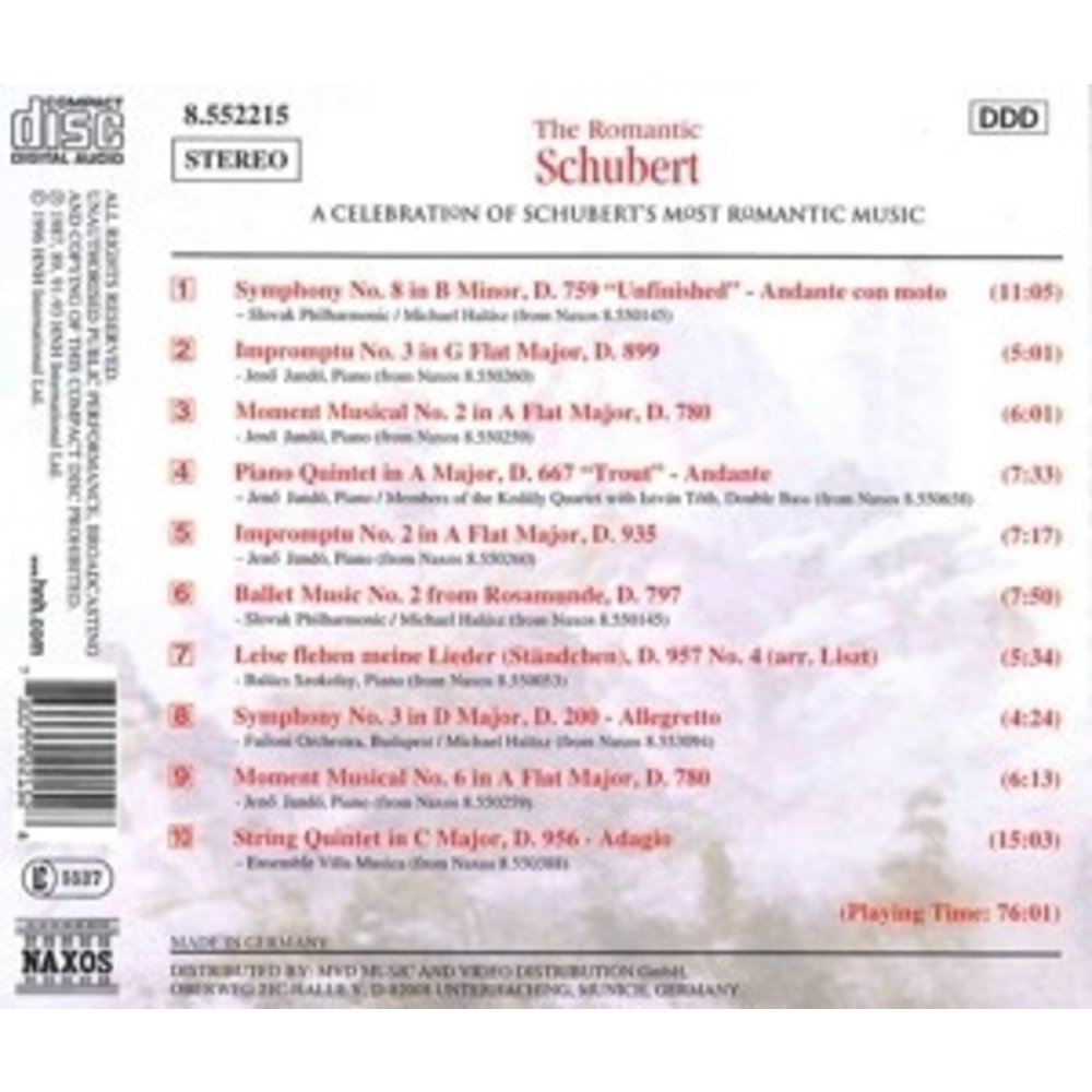 Naxos The Romantic Schubert