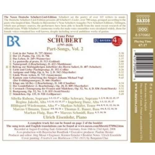 Naxos Schubert: Part-Songs Vol.2