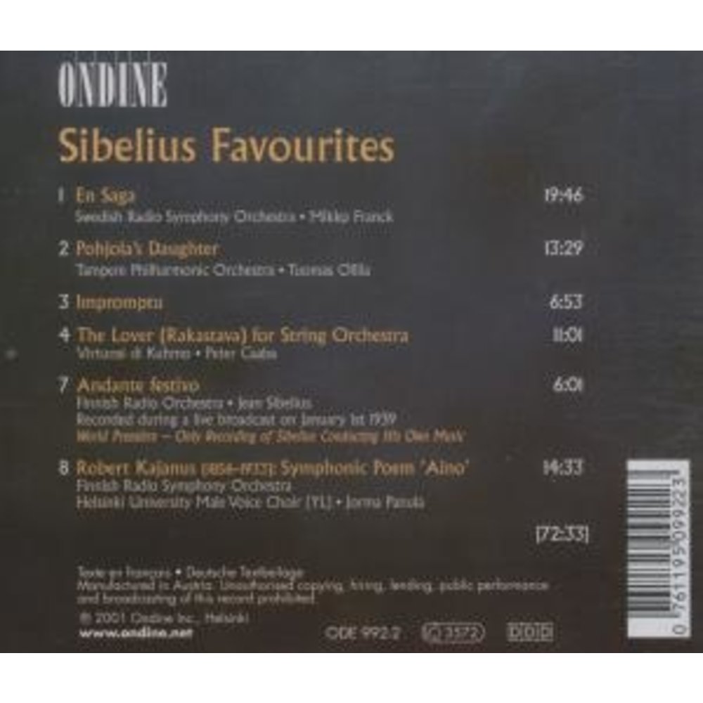 Ondine Sibelius Favourites - Collecti