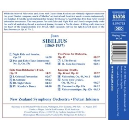 Naxos Sibelius: Night Ride And Sunrise