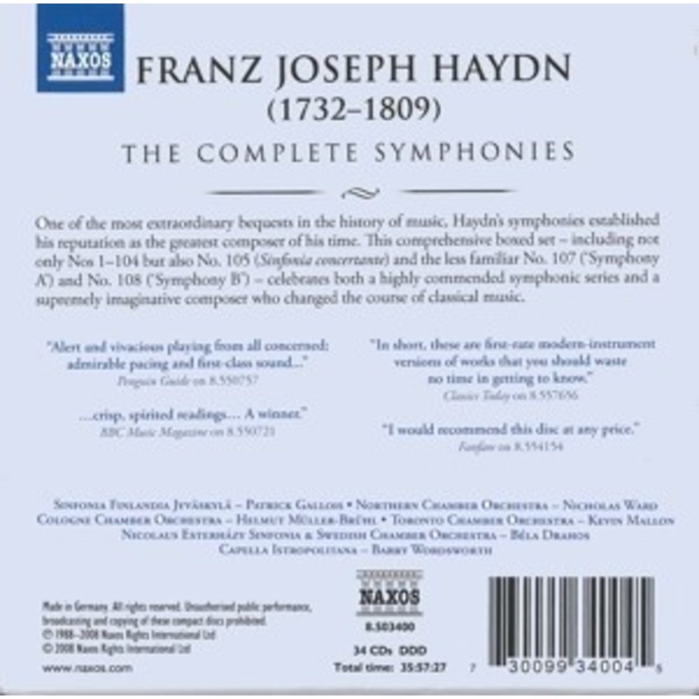 Naxos Haydn: Complete Symphonies