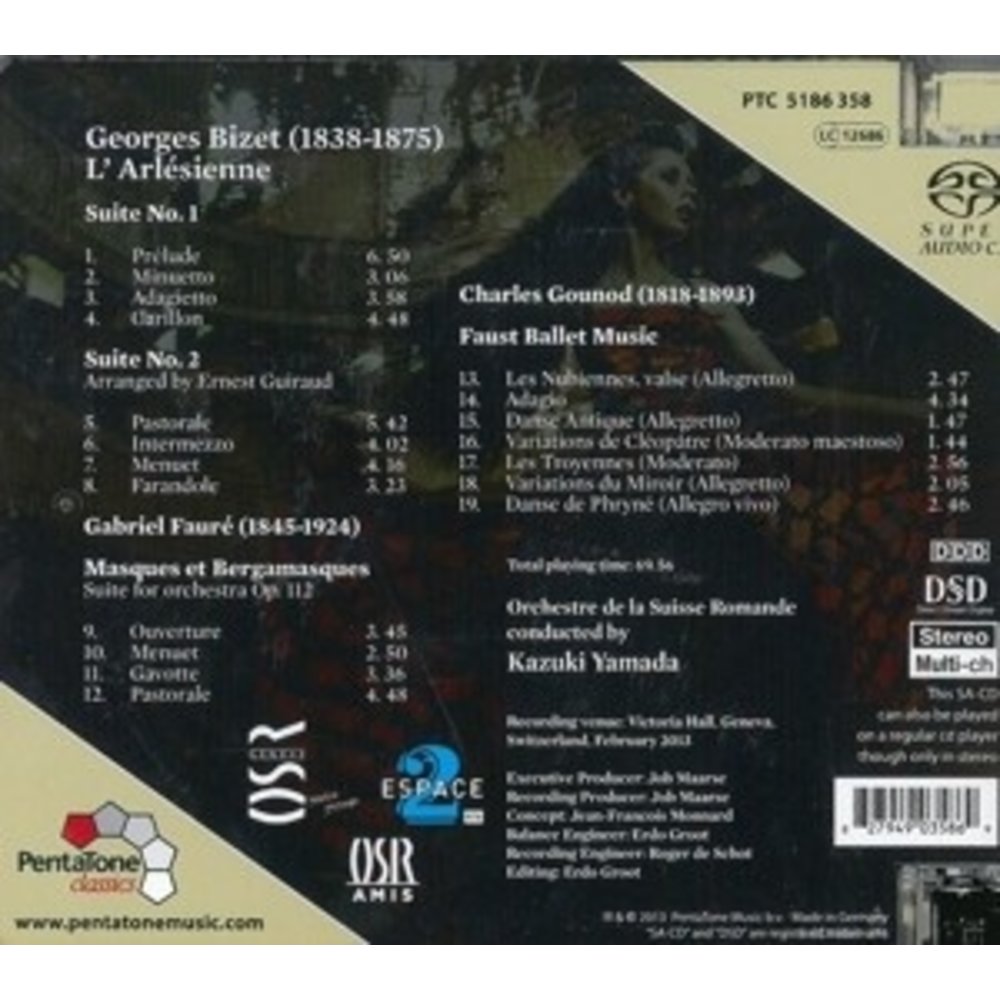 Pentatone L'arlesienne/Masques Et Bergamasques