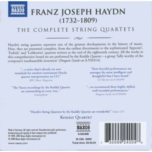 Naxos Haydn: Complete String Quartets