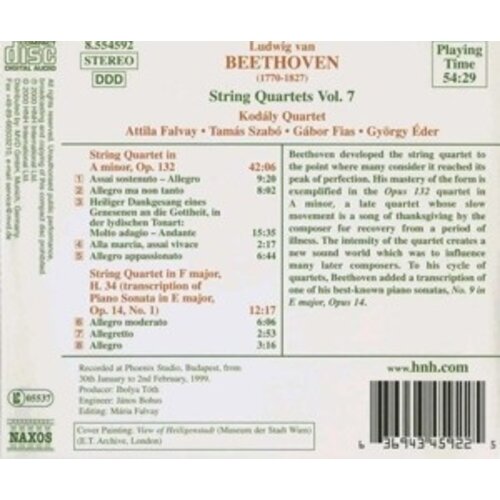 Naxos Beethoven: String Quart. Vol.7