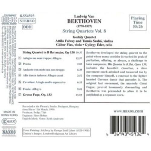 Naxos Beethoven: String Quart. Vol.8